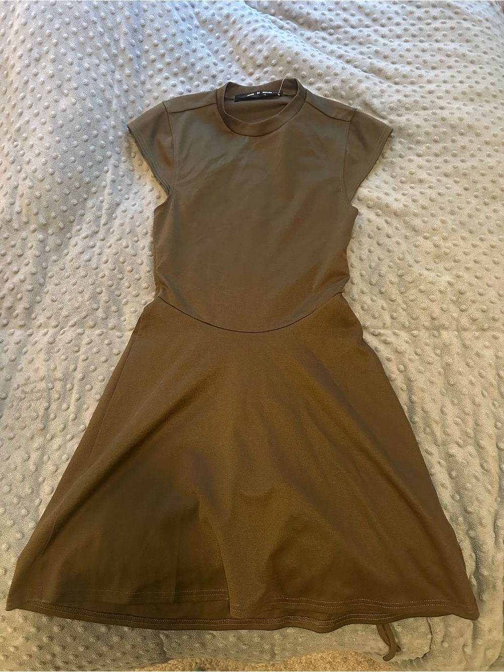 silence + noise Olive-Tone Sleeveless A-Line Dress